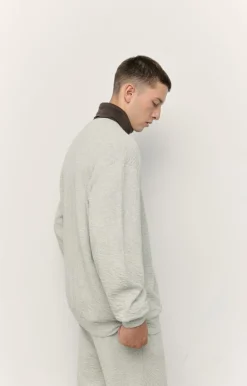 Herren American Vintage |Herrensweatshirt Yatcastle Grau Meliert