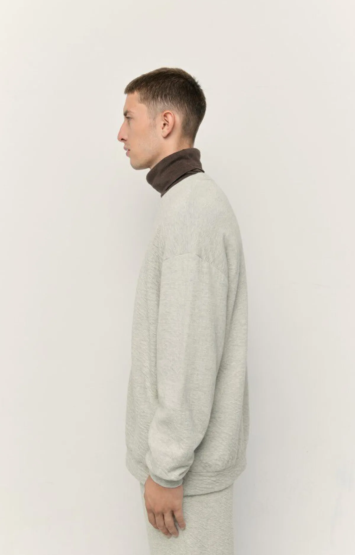 Herren American Vintage |Herrensweatshirt Yatcastle Grau Meliert