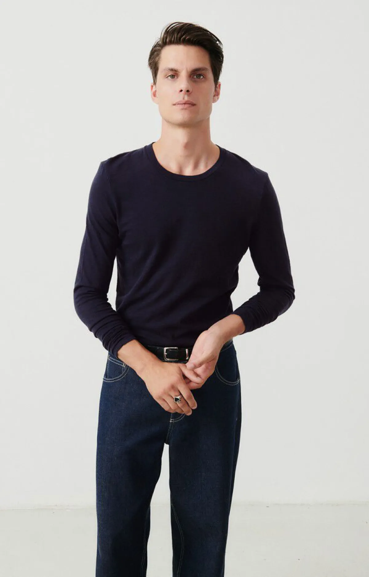 Herren American Vintage |Herren-T-Shirt Bysapick Navy