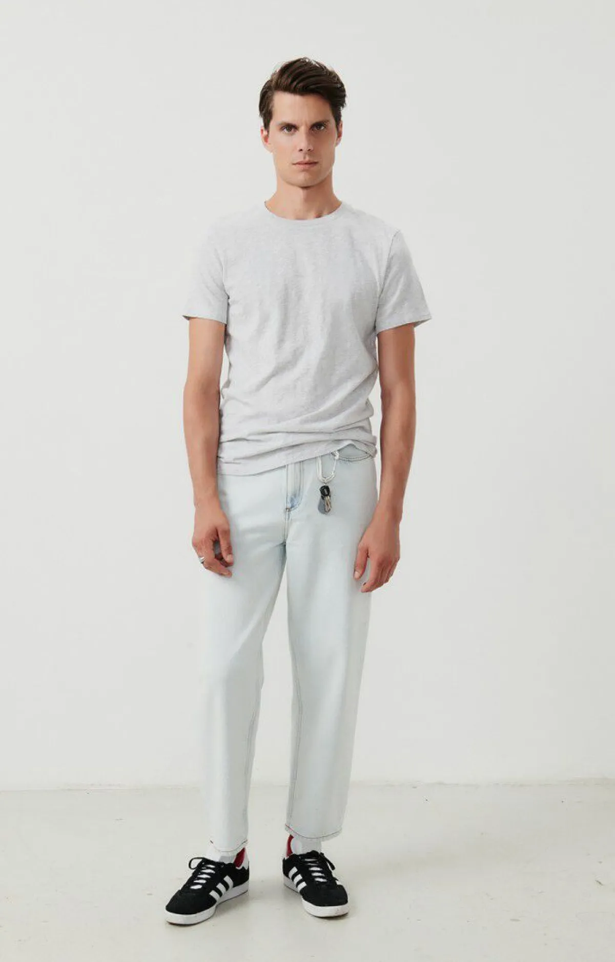 Herren American Vintage |Herren-T-Shirt Bysapick Vlies Meliert