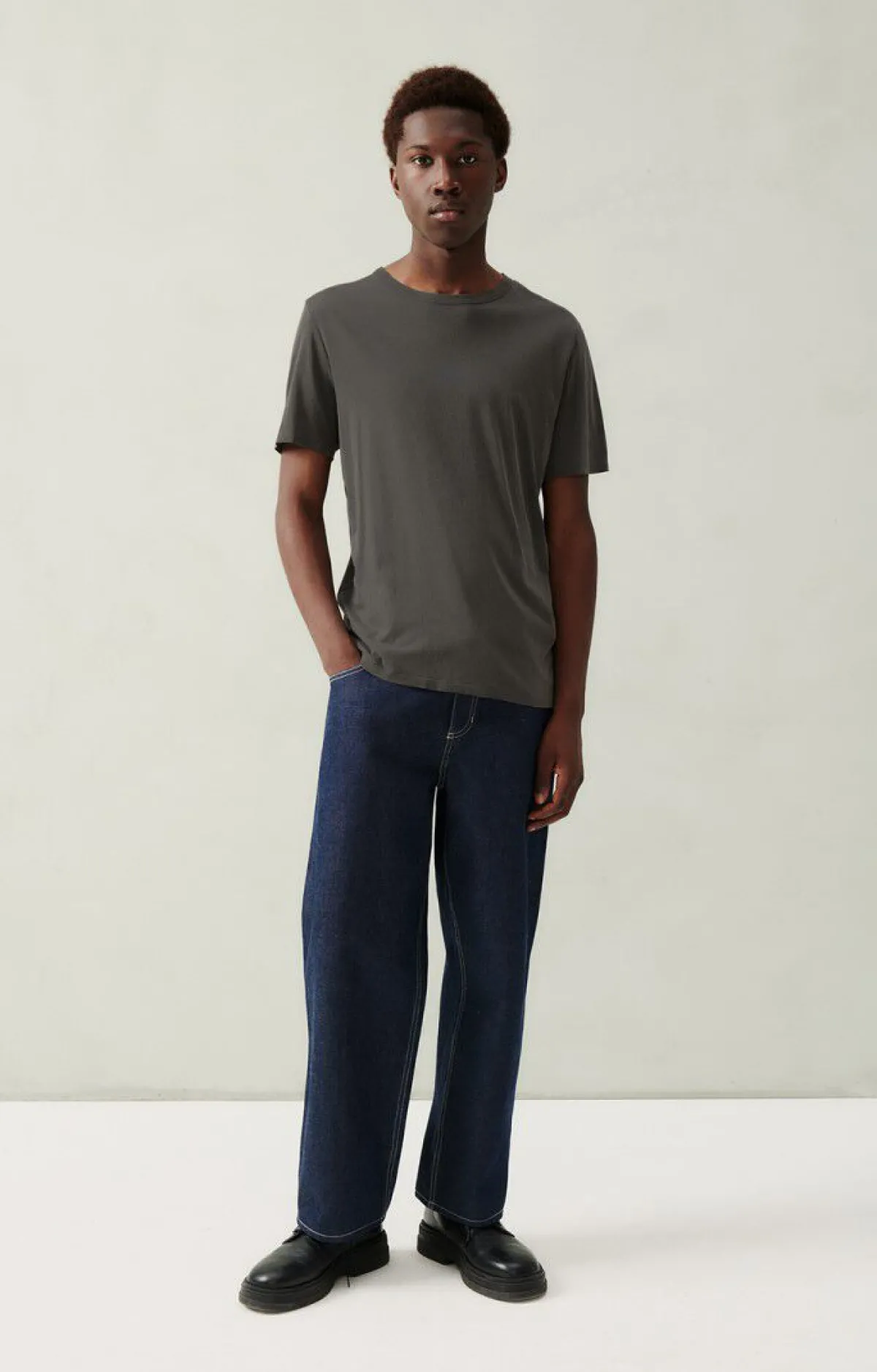 Herren American Vintage |Herren-T-Shirt Devon Schiefer Vintage