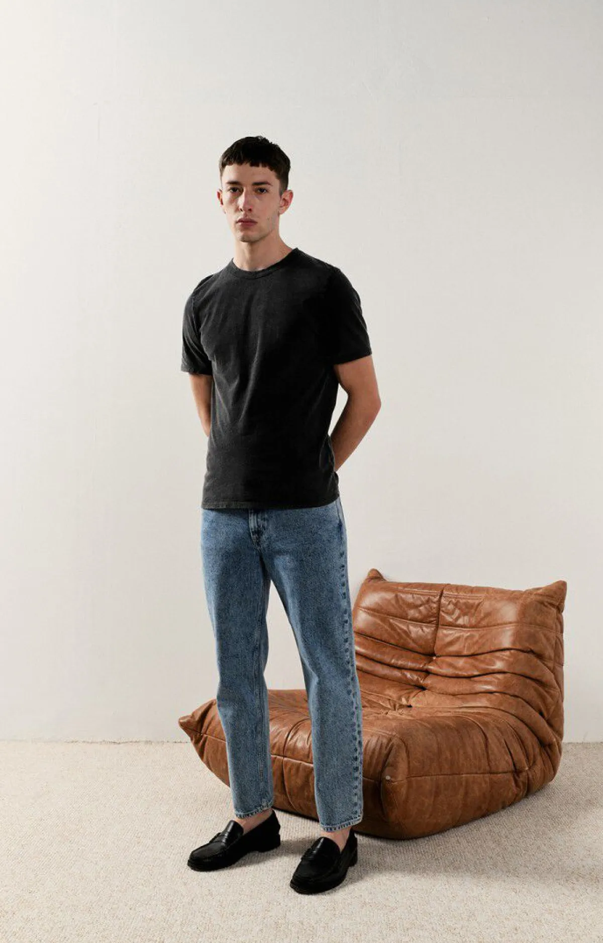 Herren American Vintage |Herren-T-Shirt Fakobay Anthrazit Vintage