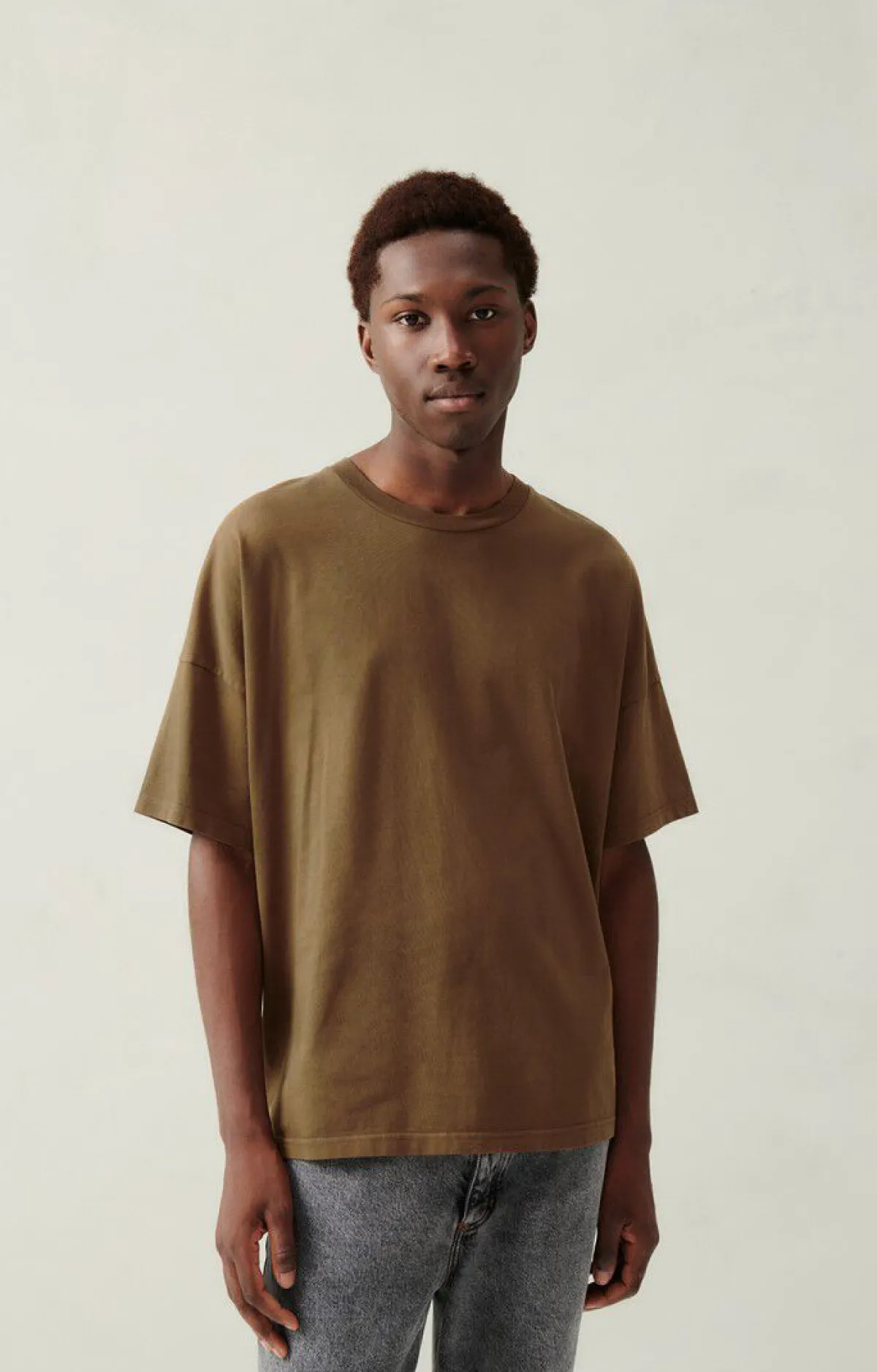 Herren American Vintage |Herren-T-Shirt Fizvalley Kandierte Kastanie Vintage