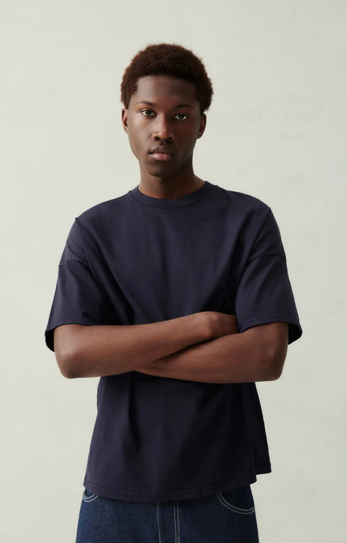 Herren American Vintage |Herren-T-Shirt Fizvalley Navy Vintage