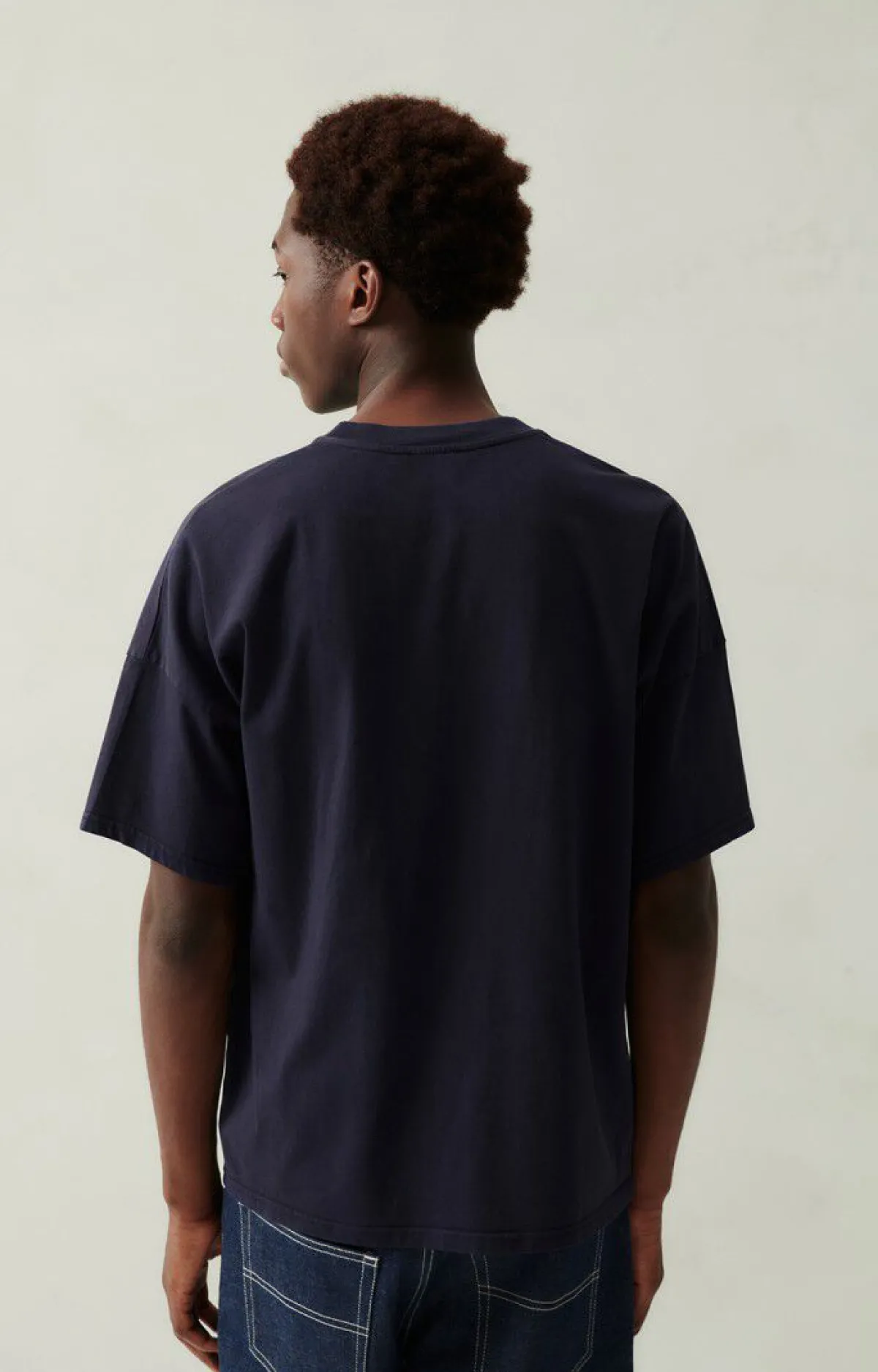 Herren American Vintage |Herren-T-Shirt Fizvalley Navy Vintage