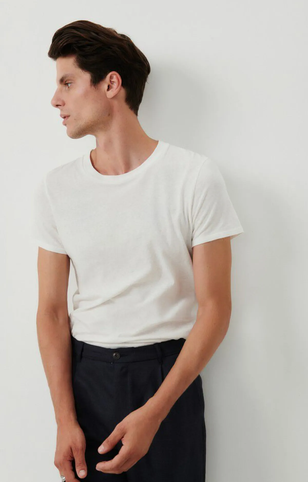 Herren American Vintage |Herren-T-Shirt Gamipy Weiss