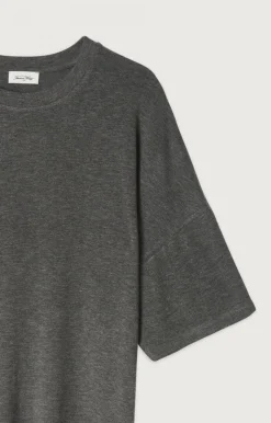 Herren American Vintage |Herren-T-Shirt Vediny Anthrazit Meliert