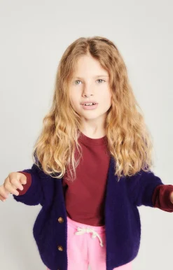 Kinder American Vintage |Kindercardiganeast Brombeere Meliert