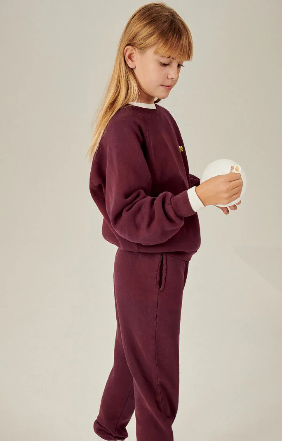 Kinder American Vintage |Kinderjogginghose Izubird Burgunderrot Vintage