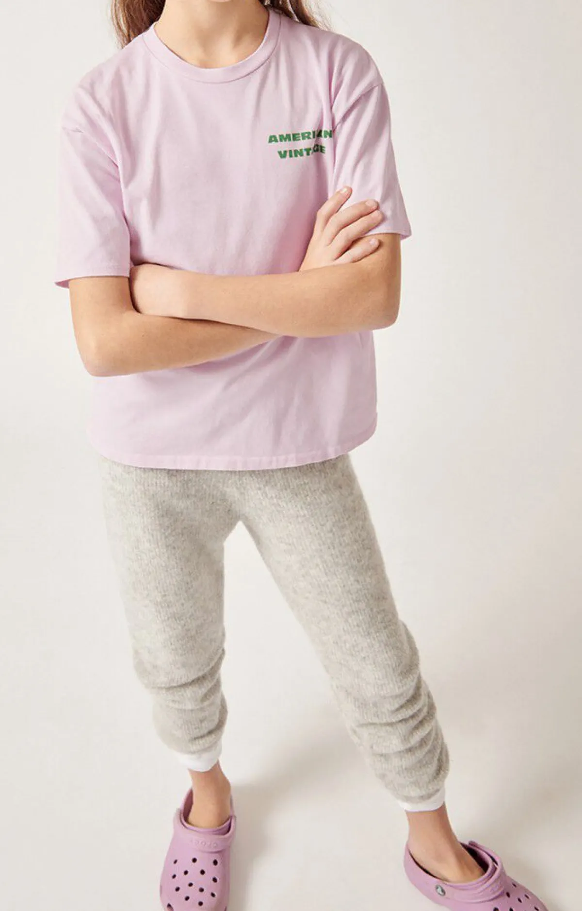 Kinder American Vintage |Kinderjogginghose Razpark Vlies Meliert