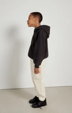 Kinder American Vintage |Kinderkapuzensweatshirt Bobypark Anthrazit Meliert
