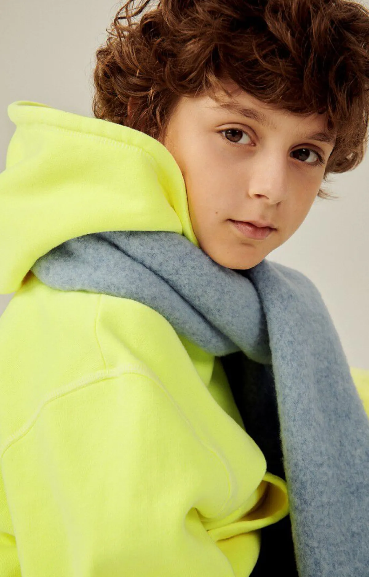 Kinder American Vintage |Kinderkapuzensweatshirt Izubird Neongelb