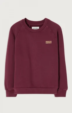 Kinder American Vintage |Kindersweatshirt Izubird Burgunderrot Vintage
