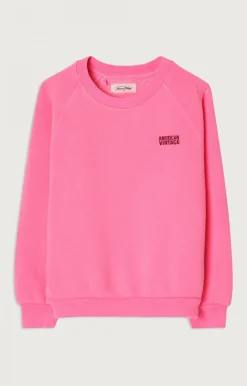 Kinder American Vintage |Kindersweatshirt Izubird Neonpink
