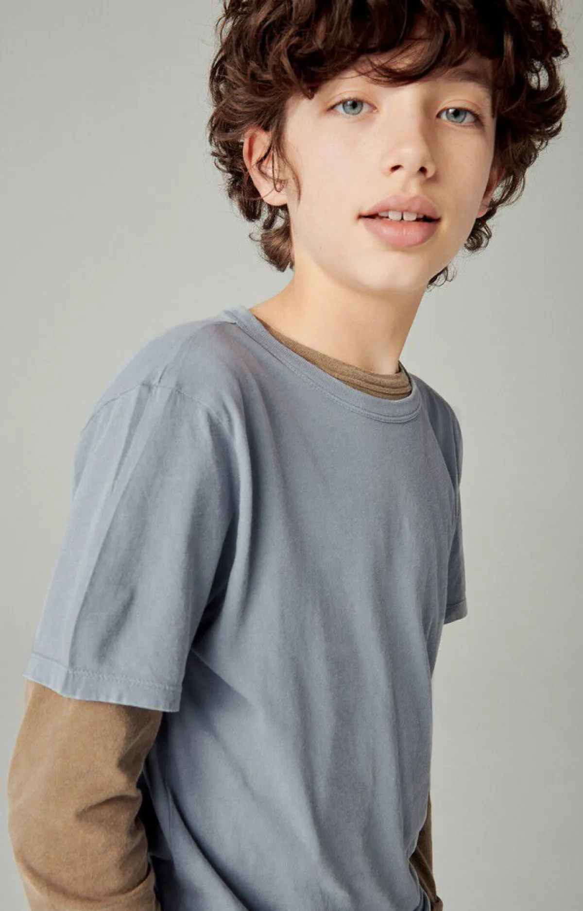 Kinder American Vintage |Kinder-T-Shirt Devon Blau Grau Vintage