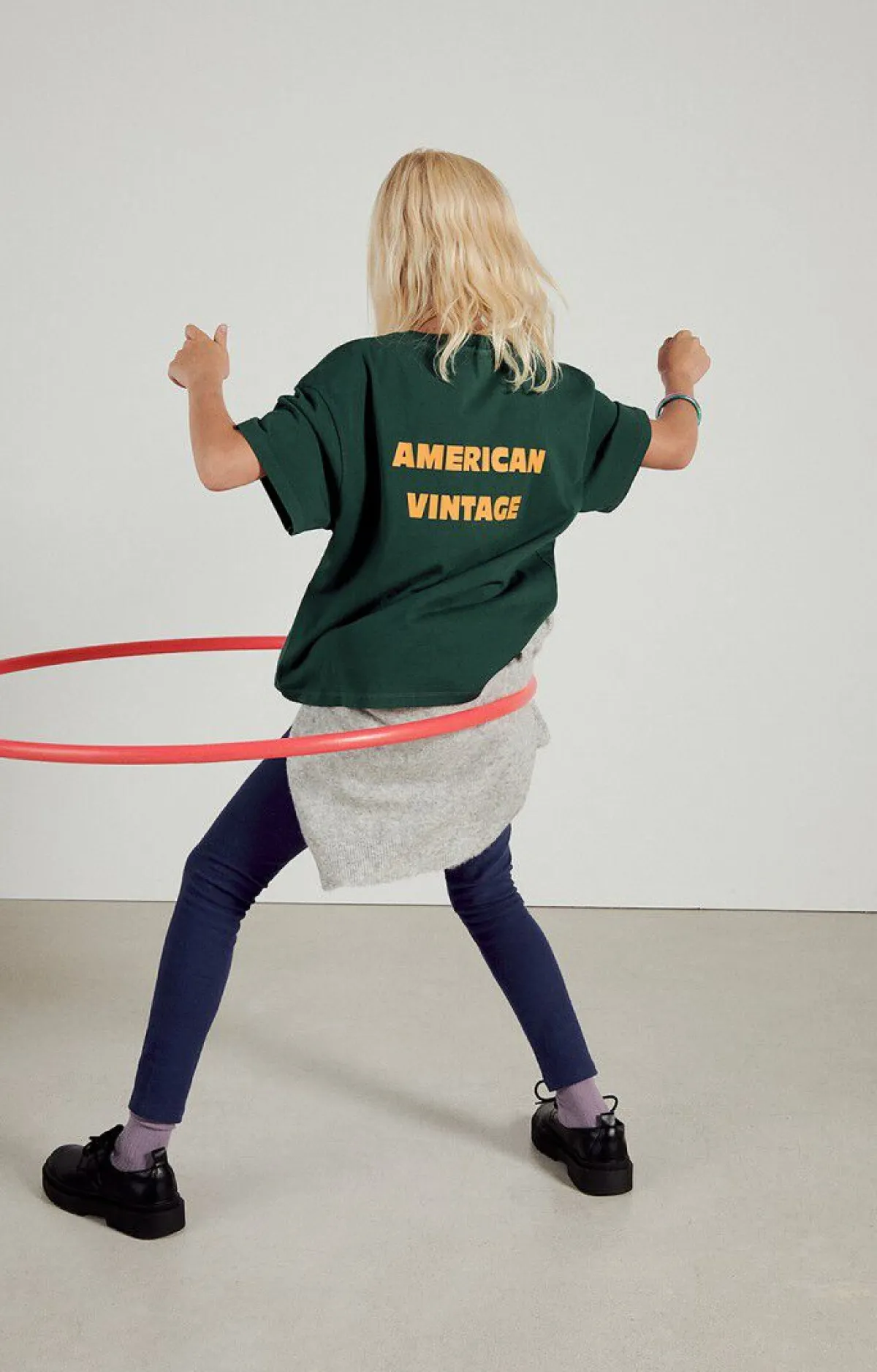 Kinder American Vintage |Kinder-T-Shirt Fizvalley Tanne Vintage