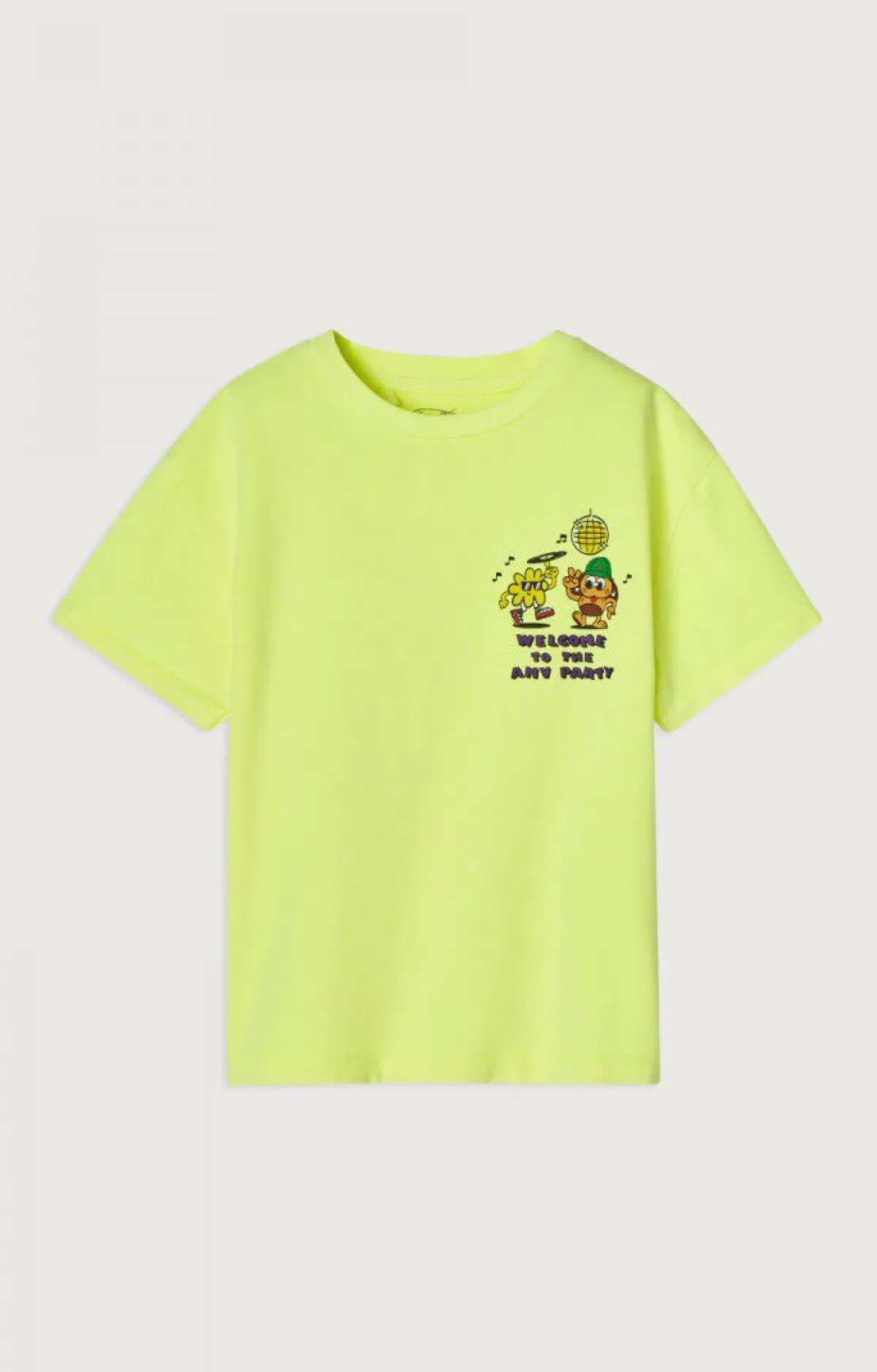 Kinder American Vintage |Kinder-T-Shirt Fizvalley Neongelb