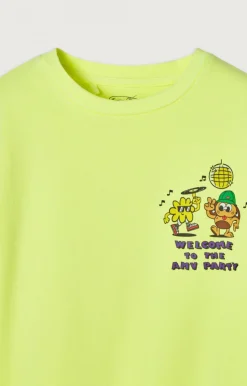 Kinder American Vintage |Kinder-T-Shirt Fizvalley Neongelb