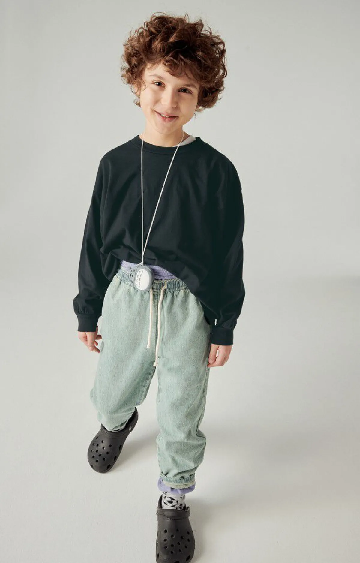 Kinder American Vintage |Kinder-T-Shirt Fizvalley Schwarz