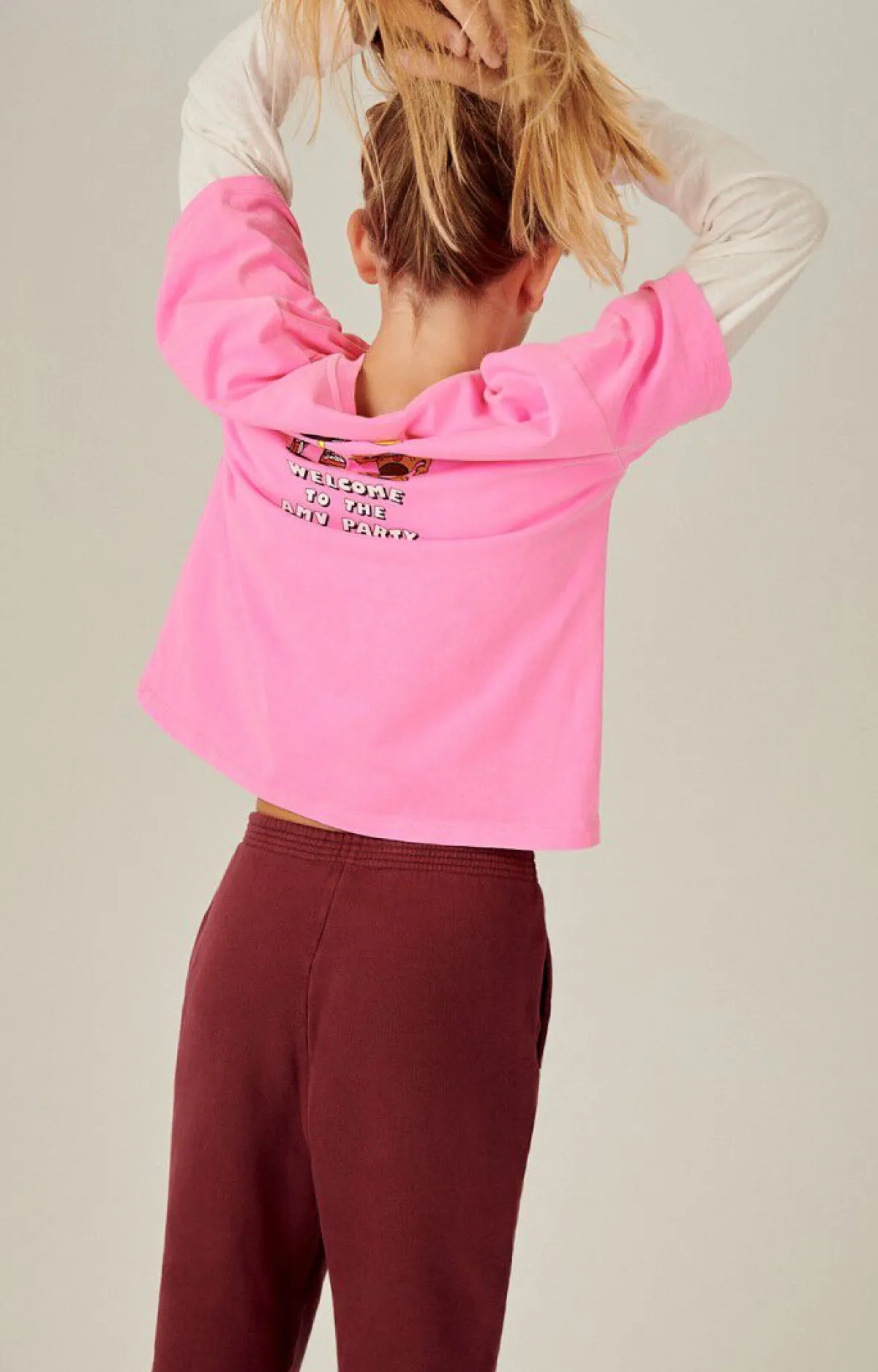 Kinder American Vintage |Kinder-T-Shirt Fizvalley Neonpink