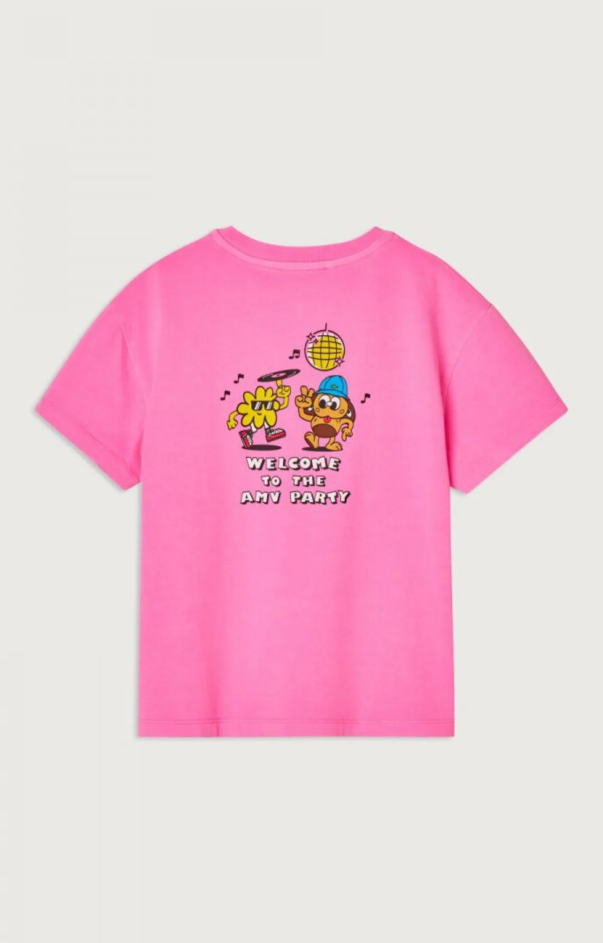 Kinder American Vintage |Kinder-T-Shirt Fizvalley Neonpink