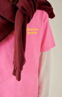 Kinder American Vintage |Kinder-T-Shirt Fizvalley Neonpink