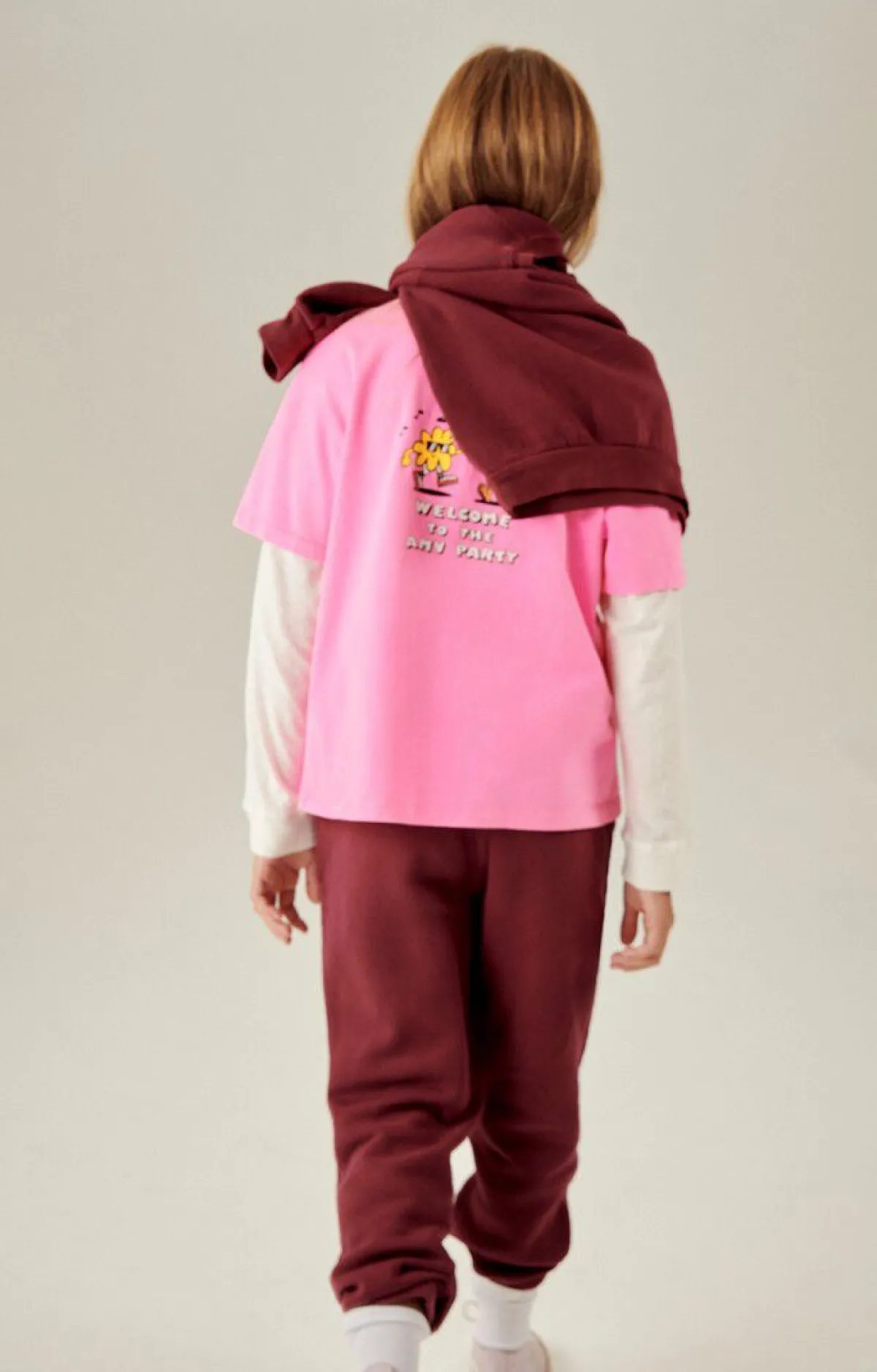 Kinder American Vintage |Kinder-T-Shirt Fizvalley Neonpink