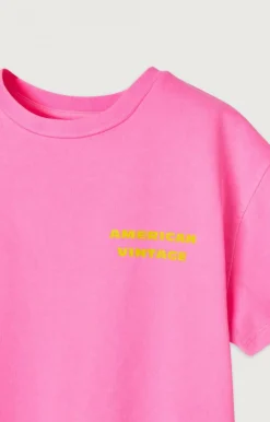 Kinder American Vintage |Kinder-T-Shirt Fizvalley Neonpink