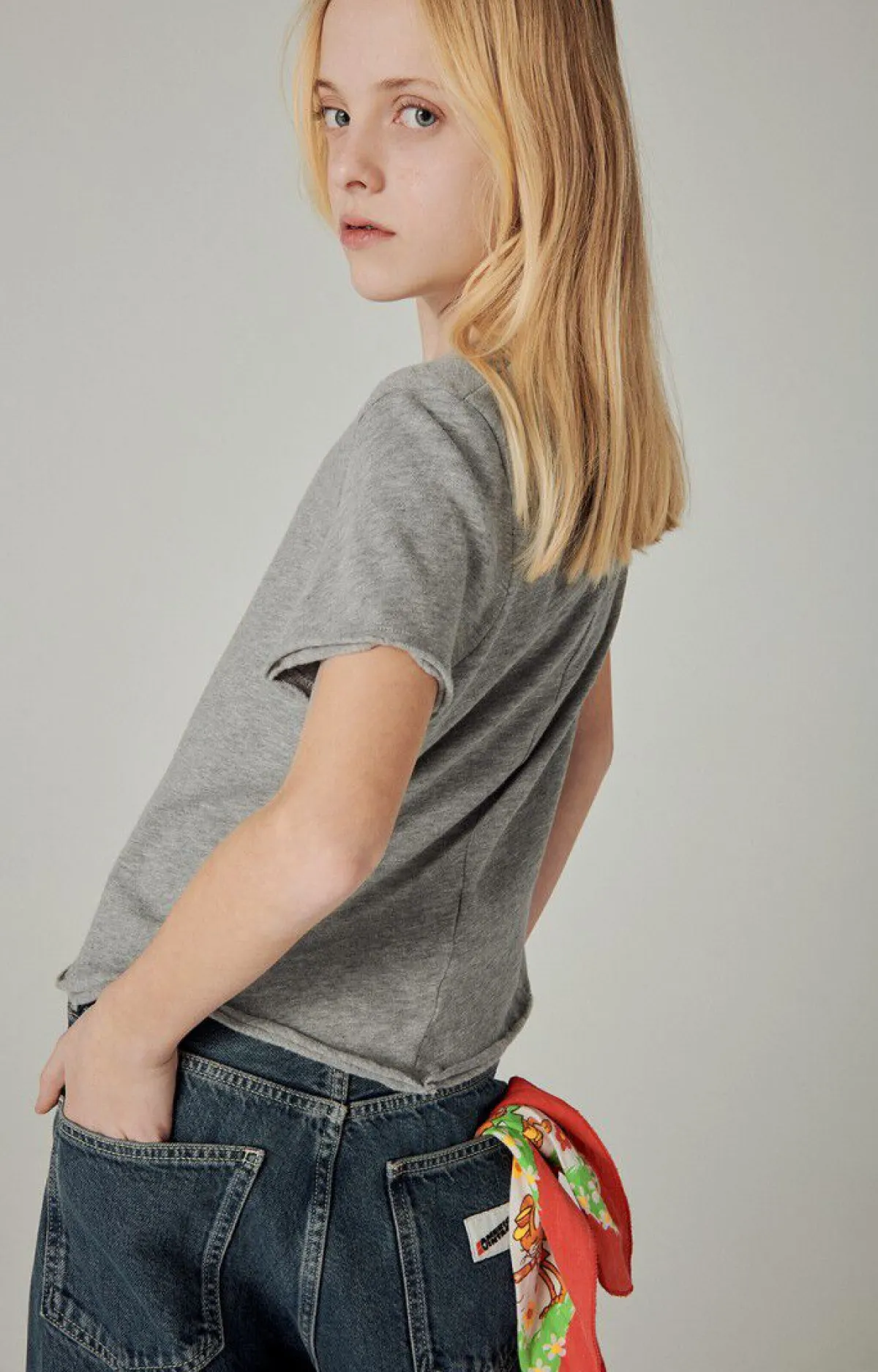 Kinder American Vintage |Kinder-T-Shirt Sonoma Grau Meliert
